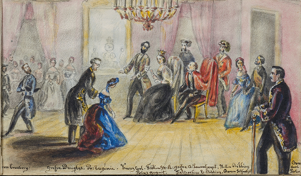 Twelfth Night celebrations in 1862, painted by Princess Eugénie